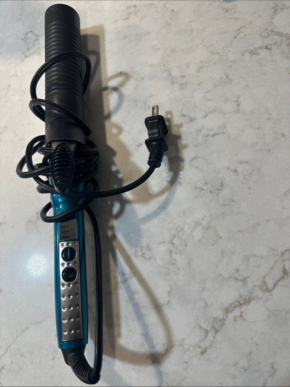 1-Inch Conair Curling Wand Barrel with Teal Tip